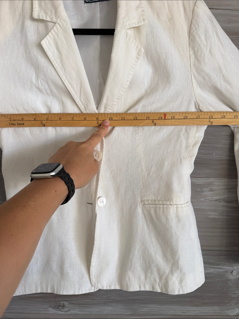 White 100% Italian Linen Blazer Women’s M - Picture 10 of 10